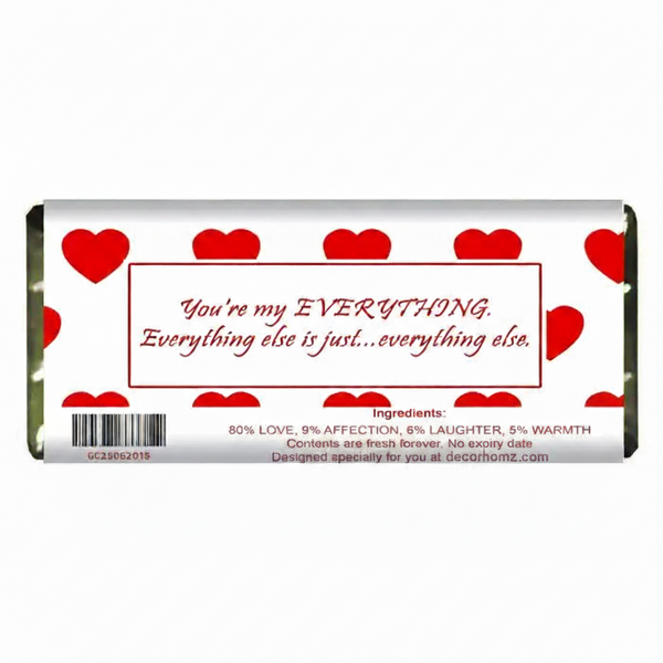 Personalised Little Hearts Chocolate Bar