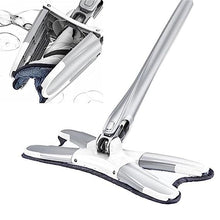 Cleaning Hands-Free Squeeze Microfiber Flat Mop System 360° Flexible Head