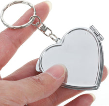 Personalized Keyring Foldable Metal Pocket Mirror Keychain