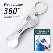 Personalized 4 in 1 Multi Function Nail Clipper with Bottle Opener, Sliver, Multitool