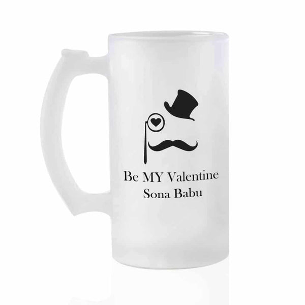 Personalised Beer Mug – Be my Valentine’s