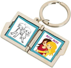 Personalised Double Photo Frame Key Chain, photo book