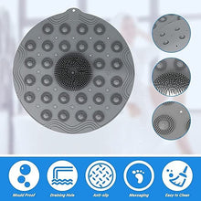 PVC Non-Slip Bathroom Mat Silicone Shower Bath Mat Foot Brush Scrubber