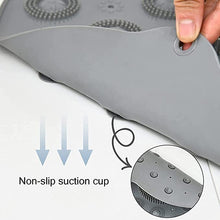 PVC Non-Slip Bathroom Mat Silicone Shower Bath Mat Foot Brush Scrubber