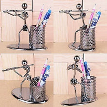 Metal Pen Pencil Holder showing musician playing flute Showpieces