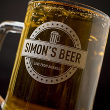 Personalised Pint Tankard - Circular Badge
