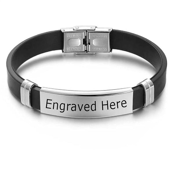 Personalized Name Bracelet – Custom Engraved | Silver & Golden Variants