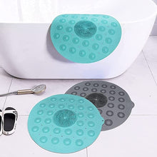 PVC Non-Slip Bathroom Mat Silicone Shower Bath Mat Foot Brush Scrubber