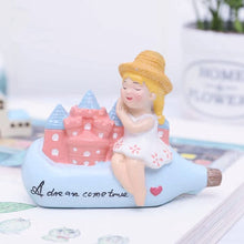 Girl on Drift Bottle Resin Decoration Showpieces