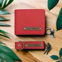 Personalised Leather Wallet + keychain